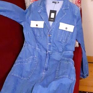 NWT Fashion Nova Denim Jumpsuit